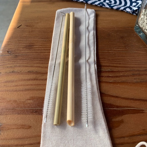 🎉HP🌱REUSABLE ECO FRIENDLY BAMBOO SMOOTHIE STRAWS - Picture 7 of 8